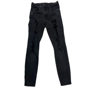 Aeropostale High Rise Jegging Jeans 6 Regular Black Denim Pants Women‎ Clothing